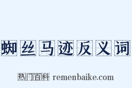 蜘丝马迹反义词是什么意思的图片